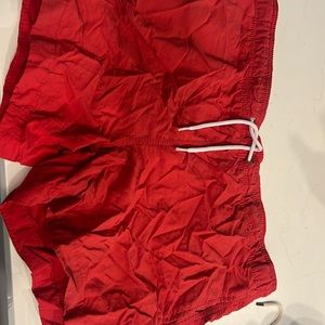 Red Mens Swim Trunks